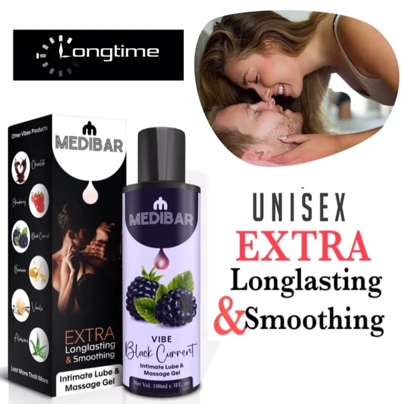 Natural Lubricant and Massage Gel For Men Women (blueberry Flavour) Medibar Sexual Lubricant Gel - Image 5